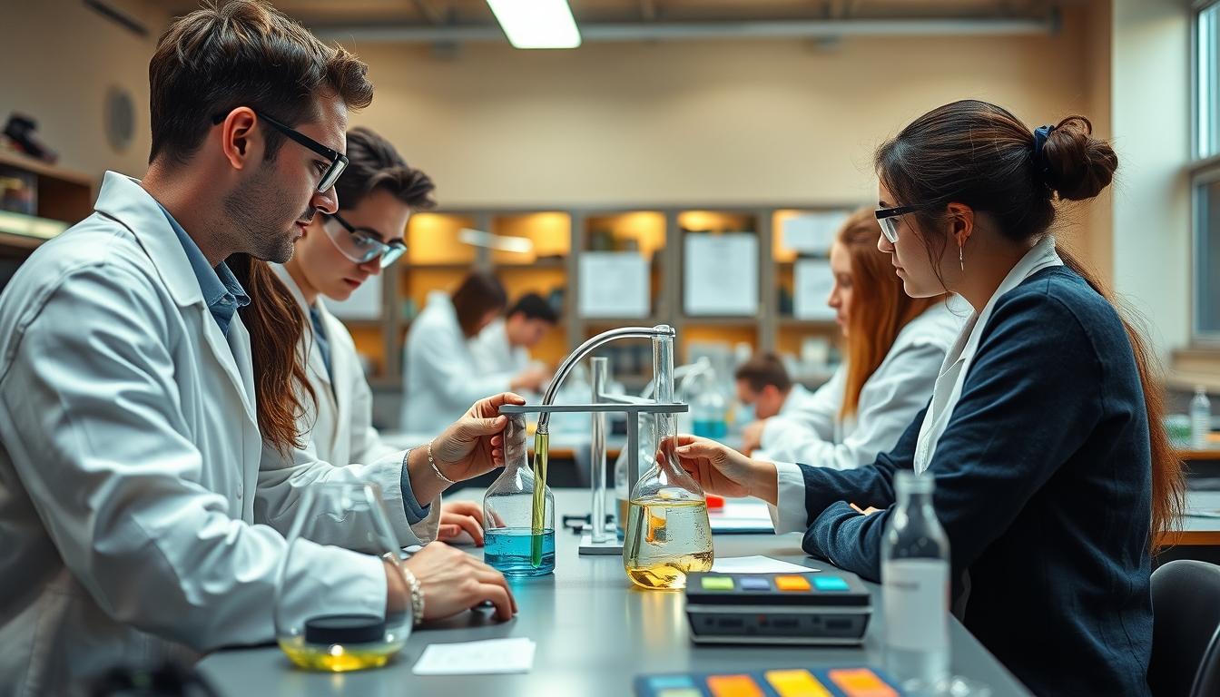 Student developing practical and academic skills